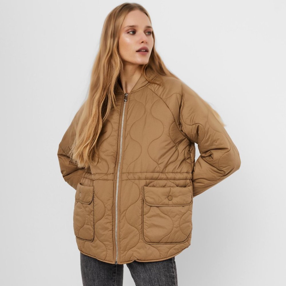 Vero Moda Bridget Quilted Jacket Camel Size Medium